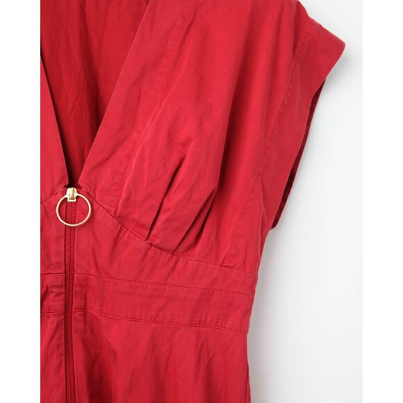 Roksanda Collective Two-Tone Midi Dress in Red and Orange - Picture 7 of 7